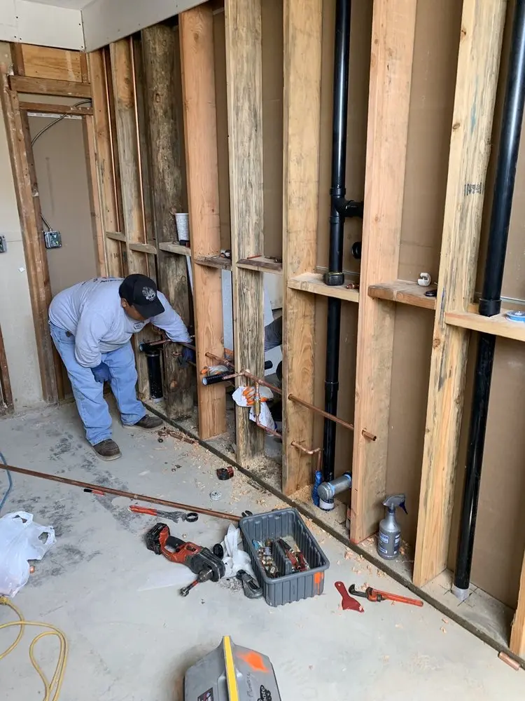 Commercial rough-in plumbing for Gas Line Repair in Lawrence